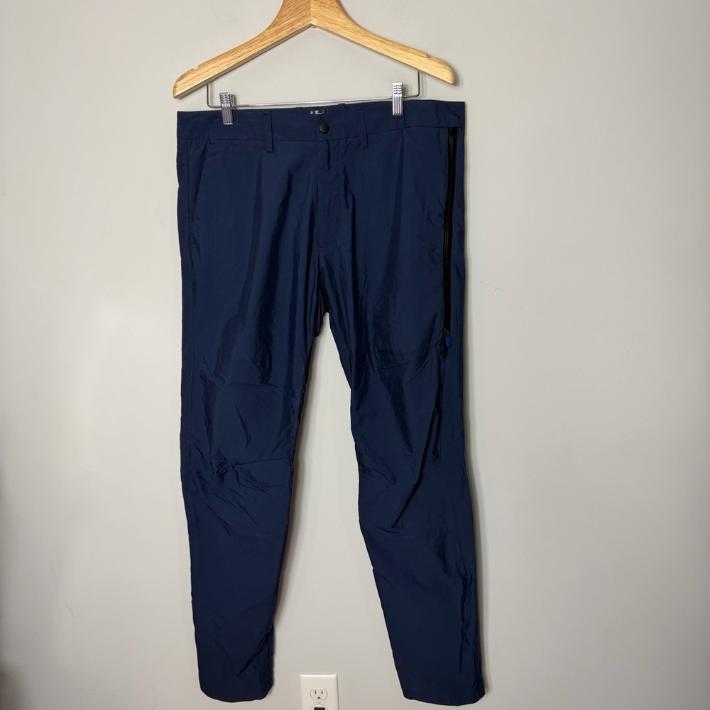 North Sails North Tech Performance Pants Navy Blue Zipper Pocket Slim Leg